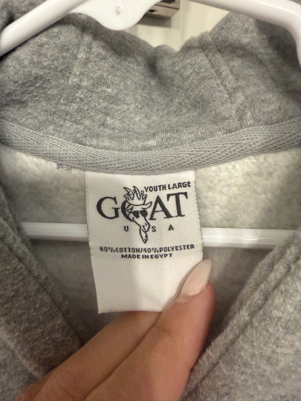 GOAT USA Grey Kids Hoodie - Picture 3 of 3